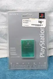 Sony PlayStation PS1 Memory Card Emerald New