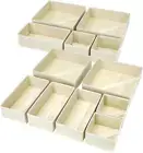 12 Pack Drawer Organizer Set - Foldable Fabric Dividers for Clothes & Baby Items