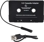 TOUISEDGI Bluetooth Cassette Adapter, Bluetooth Tape Converter MP3 Player Audio Converter with USB Charging LED Indicator for Car Black
