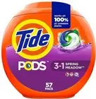 Tide PODS 3-in-1 Detergent Pacs, Spring Meadow, HE, 57 CT