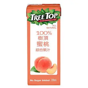 TREE TOP 樹頂 100%綜合果汁 蔓越莓/石榴莓/蜜桃 200mlx6 現貨 蝦皮直送