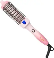 Heated Curling Iron Volumizing Brush Quick Ceramic Tourmaline Ionic Round Brush
