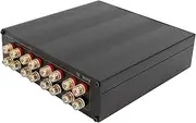 2 Way Stereo Amplifier Speaker Selector, 2 in 2 Out Splitter Combiner Box with 4mm Banana Sound Jack, for Home Theater HiFi System