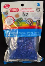 Fuse Beads - 1000 Meltin' Beads - 5mm - Blue - Includes Interlocking Peg Board