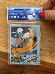Pokemon Official Deck Shield Dragonite Bag on Altar is 32 Sleeves