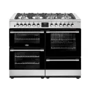 Belling 110cm Cookcentre Dual Fuel Range Cooker Electric Oven Stainless Steel