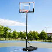 Everfit 3.05m Basketball Hoop w/ Knob Adjustable Height PET Backboard Wheeled Base