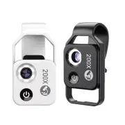 APEXEL 200X with CPL Phone Mini Pocket Microscope w/ LED Light/Universal Clip