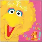 Sesame Street Party Supplies BIg Bird 1st Birthday Napkins VALUE PACK 36