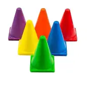 Multicolored Stacking Cones | Perfect for Sports Training | Set of 6