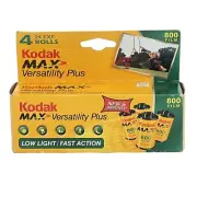 Kodak Max Versatility Plus 800 Film 4 Rolls 24 Exp 35mm Low Light Fast Exp 01/06