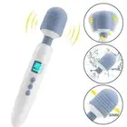 Clitoris Stimulate Masturbation 36 Speed LCD AV Stick Massager Heated
