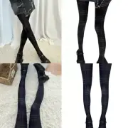 Women s Patterned Plaids Tights Spring Fall 80D High Waist Stockings Pantyhose