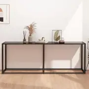 Console Table Black 200x35x75.5cm Tempered Glass