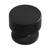 1*Knurled Cabinet Knob Matt Black Aluminium/Kitchen Cabinet Door-Cupboard Drawer