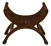 Maeve Solid Mahogany Single Seater Stool (Mahogany)