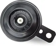 DYEKNEE 1 PC Car Horn Tweeter Whistle, 2.59" x 3.77" 12V Large Diameter Round Waterproof Speaker Snail Horn, Vehicle Modification Replacement Accessories, Suitable for Most Cars, Mopeds (Black)