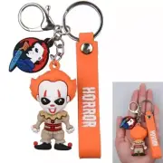 It 3D Pennywise Horror Figure Keychain with Carrying Strap