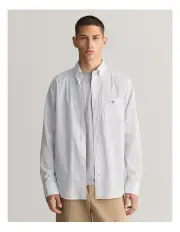 [Gant] Regular Fit Striped Poplin Shirt in Light Blue