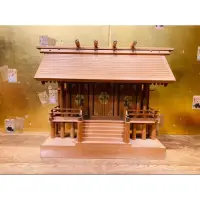 在飛比找蝦皮購物優惠-老日本 重量級 日本造 檜木 神社型 神龕 未使用品 神道教