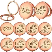 Barydat Bridesmaid Gifts Set Compact Mirrors Makeup Pocket Mirror Bride I Do Crew Bridesmaid Proposal Gifts Magnifying Compact Mirror Bridesmaid Mirror for Bachelorette Party Wedding Bridal Shower