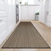 KIMODE Washable Kitchen Runner Rug Non Slip,Long Kitchen Mats for Floor 30"x70",Farmhouse Black Kitchen Rugs for Hallways, Absorbent Carpet for Front of Sink Entryway Laundry Room Home