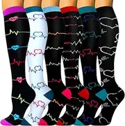 [HLTPRO] Compression Socks for Women & Men - Knee High Socks for Running, Flight, Travel, Nurses, Pregnancy, Edema