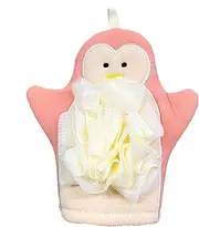 jopiuieo Body Exfoliator Glove - 2-in-1 Glove Exfoliator for Body,Bathing Accessories, Loofah Sponge, Elastic Shower Puff for Bath Skin Exfoliation