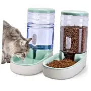 Automatic Dog Cat Feeder and Water Dispenser Gravity Food Feeder and Green