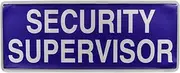 [Securitygear Security Products] L-MAX Reflective Security Supervisor Badge with Hook and Loop (Large, Blue)