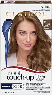 Clairol Root Touch Up, 6 Light Brown, Permanent Colour, 100% Grey Coverage, Permanent Root Colour