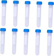 IWOWHERO 10pcs Transparent Sewing Needle Dispenser Tubes Durable Plastic Storage Bottles for Beads Jewelry and Parts Organization for Safe Needle Storage