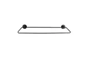 ACA 600mm Self Adhesive Black Dounle Towel Rail Rack Solid 304 Stainless Steel Drill Free