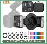 Godox MF12 K2 Macro Flash Speedlite 2.4G Wireless Control with X2T-S For Sony AU