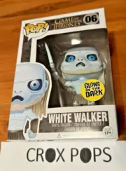 RARE 2013 WHITE WALKER GLOW 06 GAME THRONES FUNKO POP VINYL NEW IN BOX+HARD CASE