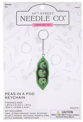 44th Street Needle Co Peas In A Pod Crochet Keychain Kit New