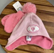 NWT NFL CHICAGO BEARS TODDLER GIRLS PINK "FUTURE CHEERLEADER HAT/MITTENS OSFM 18