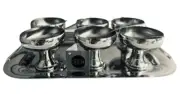 INOXBECK INOX 18/10 ART STEEL 24k Handles Ice Cream Service Set NEW BOX