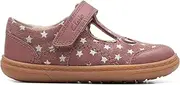 [Clarks] Flash Mouse Kid Leather Shoes in Dusty Pink