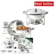 Elegant 2-Pack 5QT Stainless Steel Chafing Dish Buffet Set for Catering Events