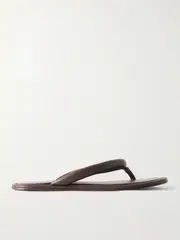 [ST. AGNI] ST. AGNI - Sumi Padded Leather Flip Flops - Brown - IT36 IT 36 Brown