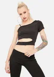 Eclipse Me Cut Out Crop Tee