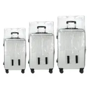 3Pcs Luggage Covers, 20 24 28 Inch PVC Suitcase Cover Protectors, Transparent