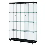 169cm Tall Glass Display Cabinet 4 Tier