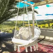Mertonzo Hammock Swing Chair for 2-12 Years Old Kids,Handmade Knitted Macrame