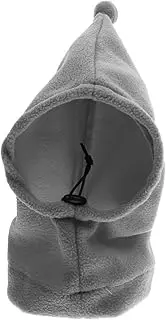 Abaodam Windproof Dog Ears Cover Beanie with Strap Comfortable Grey Winter Hat for Pets Machine Washable Fits to Dogs for Christmas Hiking Outdoor Activities