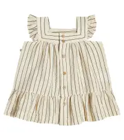 1 + in the Family Baby Miriam cotton crêpe striped dress