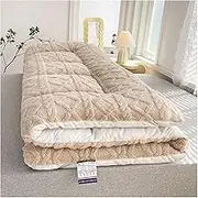 Japanese Futon Floor Mattress Topper, Single Double Folding Roll Up Cotton Mattress, Portable Sleeping Mattress for Floor Guest Sofa Bed(90 * 200cm)