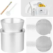 [USEAMIE] Reusable Vertuo Metal Capsule Refill Kit 100 Pcs Aluminum Foil Seals for Nespresso Vertuoline with a Brush, Scoop, Holder