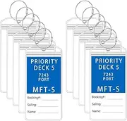 [ETERNALLOOG] Cruise Luggage Tag Holder, 10Pack Clear Waterproof Cruise Luggage Tags for Royal Caribbean and Celebrity Ships, Cruise Essential Travel Accessories